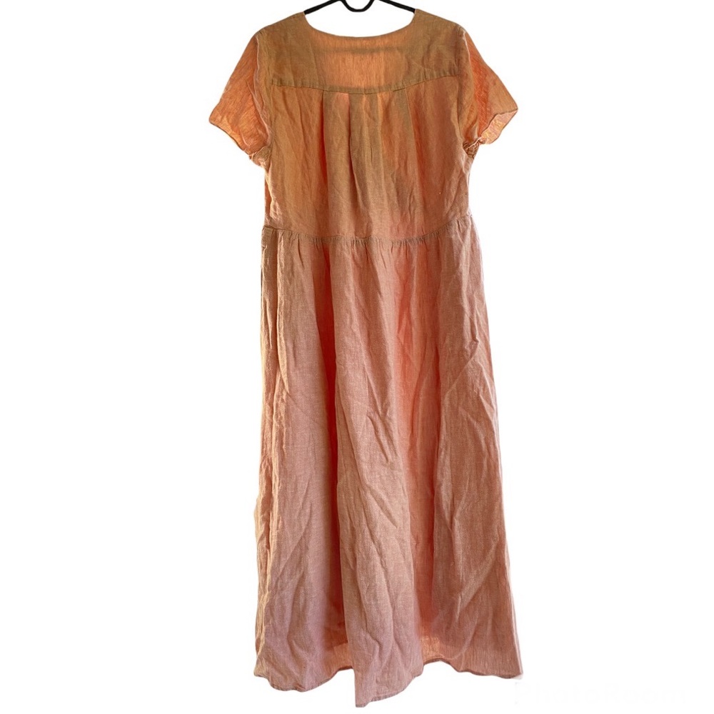NWT Madewell Linen-Blend Clara Midi Dress size M - Picture 9 of 13